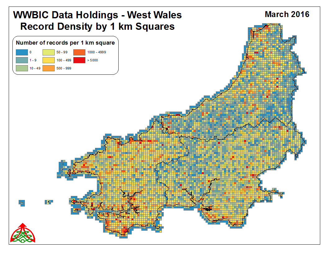 West Wales record density March 2016